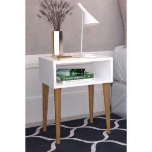 Noćni ormarić "RETRO" sa svojim elegantnim i kompaktnim dizajnom veoma je koristan i može se prilagoditi vašem namještaju. Širina: 45 cm, Dubina: 30 cm, Visina: 60 cm